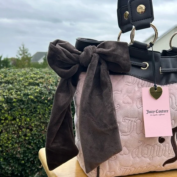 SOLD‼️JUICY COUTURE VINTAGE DREAM PINK TOTE NEW! - Picture 4 of 8